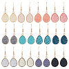 12 Pairs 12 Color Bling Resin Teardrop Dangle Earrings EJEW-AN0001-66-1