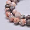 Natural Pink Zebra Jasper Beads Strands X-G-P231-01-4mm-1