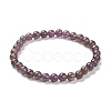 Natural Amethyst Beaded Stretch Bracelets BJEW-D446-B-47-2
