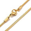 Ion Plating(IP) 304 Stainless Steel Square Snake Chain Necklaces X-STAS-A066-07-01G-2
