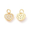 Brass Micro Pave Cubic Zirconia Charms X-ZIRC-F106-07G-2