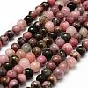 Natural Rhodonite Beads Strands G-F364-01-8mm-1