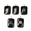 Natural Obsidian Pendants LS-G-I391-03G-12-1