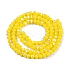 Electroplate Opaque Solid Color Glass Beads Strands EGLA-A044-P3mm-L04-3