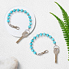 2Pcs Synthetic Turquoise Keychain HJEW-SC0002-27A-6
