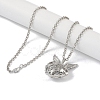 Brass Rhinestone Pendant Necklaces NJEW-G089-16H-P-2