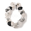 Natural Tourmalinated Quartz Beads Strands G-I283-F15-3