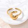 304 Stainless Steel Open Cuff Rings for Women LS-RJEW-M060-01G-03-2