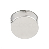 Flat Round Brass Pad Ring Settings X-MAK-S033-018P-NF-1