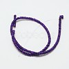 Dyed Synthetical Turquoise Rondelle Bead Strand G-P083-6mm-84G-2