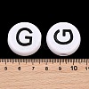 Opaque White Acrylic European Beads AC-CBA3BDD-01G-3