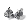 Animal Shape Flocky Resin Pendants RESI-Q229-01A-2