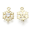Brass Micro Pave Clear Cubic Zirconia Charms X-KK-S348-527-NF-2