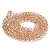 Transparent Electroplate Glass Beads Strands GLAA-F029-3mm-D12-2
