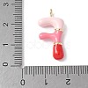 Brass Enamel Pendants KK-E093-03G-F-01-3