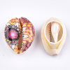 Printed Cowrie Shell Beads SSHEL-T007-16C-2