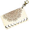 Mandala Flower Pattern 8-Position Wood Embroidery Thread Storage Trays TOOL-WH0056-001-1