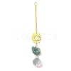 Wire Wrapped Nuggets Natural Fluorite Pendant Decorations LS-HJEW-C008-02F-G-1