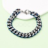 304 Stainless Steel Cuban Link Chain Bracelets for Men Women BJEW-C124-04B-01-2