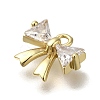 Rack Plating Brass Micro Pave Cubic Zirconia Charms KK-M014-02B-G-2