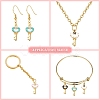40Pcs 4 Colors Alloy Enamel Pendants ENAM-CJ0002-59-8