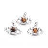 Natural Tiger Eye Pendants X-G-L512-H10-1