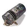 PU Imitation Leather Lipstick Pouch Holder Pendant Keychain KEYC-E039-01KCG-04-3