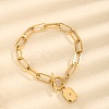304 Stainless Steel Micro Pave Cubic Zirconia Charm Bracelets FS-WGF72BA-03-1