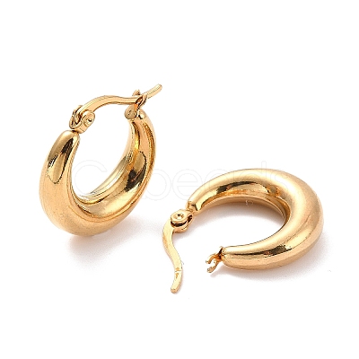 PVD Vacuum Plating 304 Stainless Steel Chunky Hoop Earrings for Women EJEW-F280-06A-G-1
