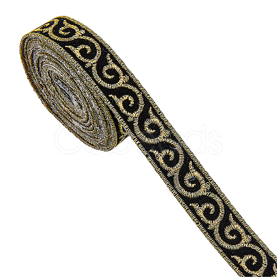 Chinese Style Lace Embroidery Cloth Ribbons OCOR-WH0067-69A-1