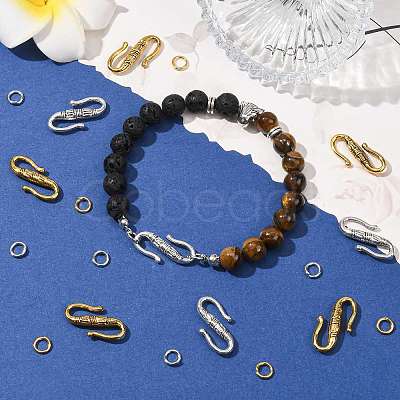 Tibetan Style Alloy S-Hook Clasps FIND-FS0005-25AS-1