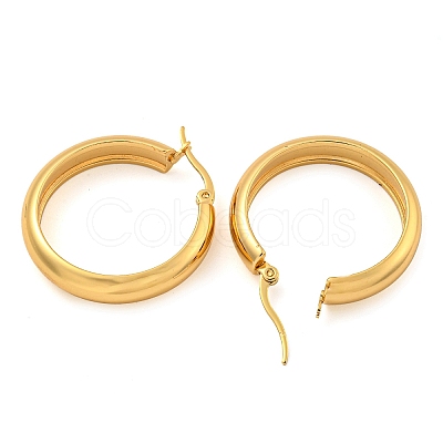 202 Stainless Steel Hoop Earrings X-EJEW-H003-38G-04-1