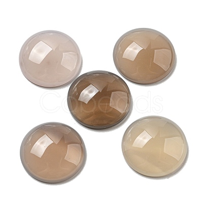 Natural Grey Agate Cabochons G-C115-02A-40-1