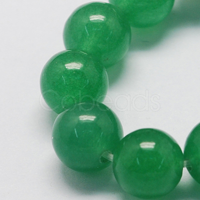Natural White Jade Bead Strands G-R165-10mm-14-1