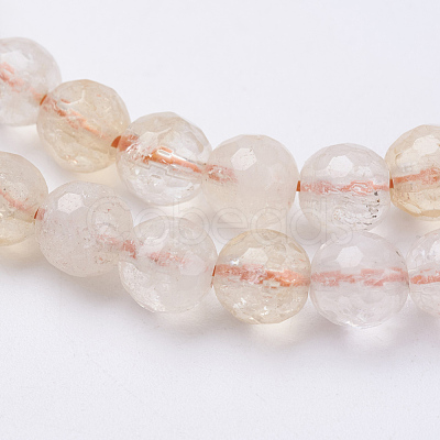 Natural Citrine Beads Strands G-J376-33-6mm-1