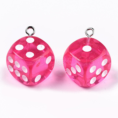 Transparent Epoxy Resin Pendants CRES-N025-12A-A04-1