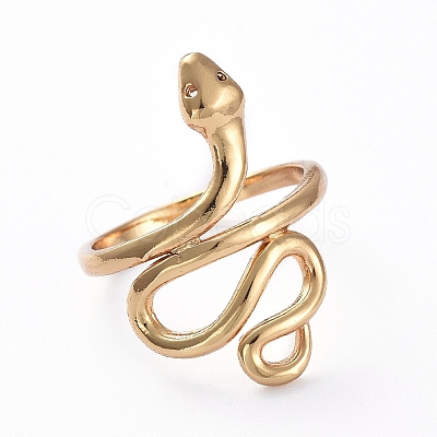 Adjustable Brass Cuff Rings X-RJEW-G096-32G-1