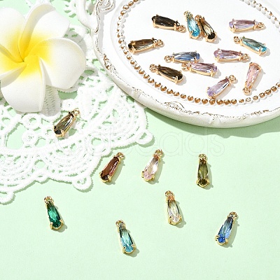 20Pcs Faceted Glass Pendants GLAA-YW0005-01-1