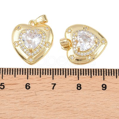 Brass Micro Pave Cubic Zirconia Pendants KK-H257-05G-01-1