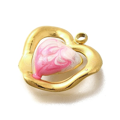 304 Stainless Steel Enamel Pendants LS-STAS-Q347-15G-03-1