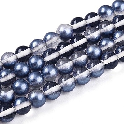 Baking Paint Transparent Glass Beads X1-DGLA-N011-8mm-08-1
