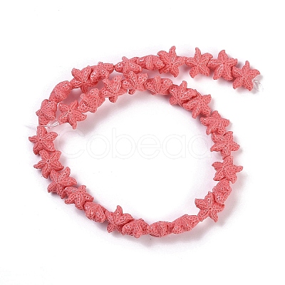 Synthetic Coral Dyed Carved Beads Strands X-CORA-K009-06A-08-1