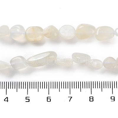 Natural White Moonstone Beads Strands G-P497-01C-65-1