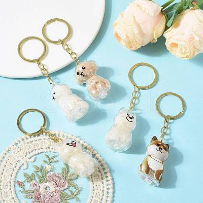 Iron Plastic Keychains KEYC-FZC0001-001C-G-1