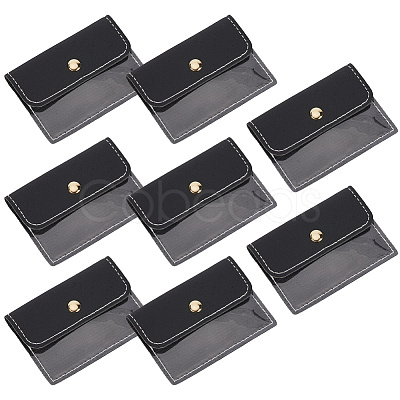 8Pcs Portable Imitation Leather Jewelry Bags for Travel ABAG-SP0001-38B-1