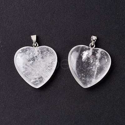 Natural Quartz Crystal Pendants G-G956-B56-FF-1