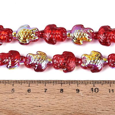 Electroplate Transparent Glass Beads Strands EGLA-N055-04A-04-1