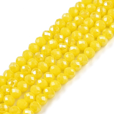 Electroplate Glass Beads Strands EGLA-A044-P3mm-A04-1