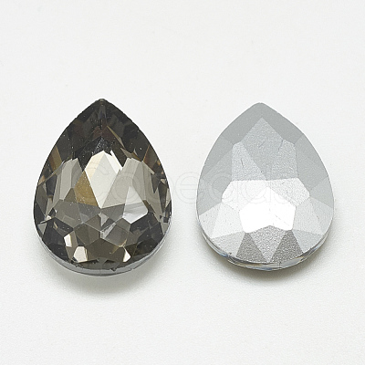 Pointed Back Glass Rhinestone Cabochons RGLA-T081-13x18mm-03-1