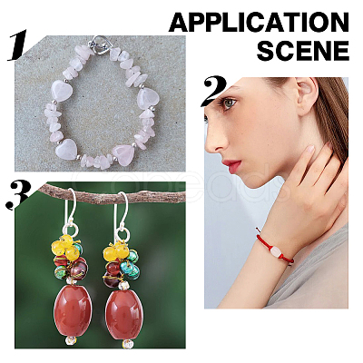 24Pcs 4 Styles Natural Rose Quartz European Beads G-AR0005-34-1
